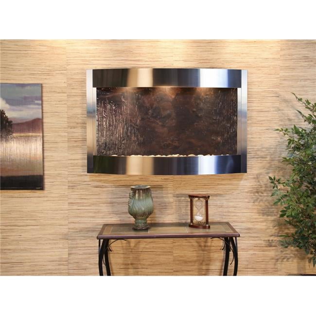 Calming Waters Stainless Steel Multicolor Featherstone Wall Fountain