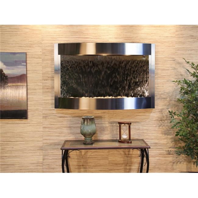 Calming Waters Stainless Steel Silver Mirror Wall Fountain