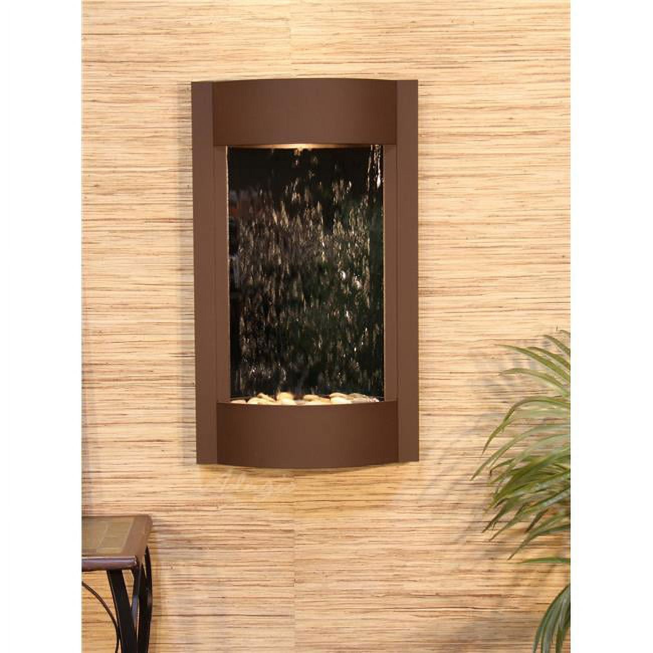 Serene Waters Woodland Brown Silver Mirror Wall Fountain