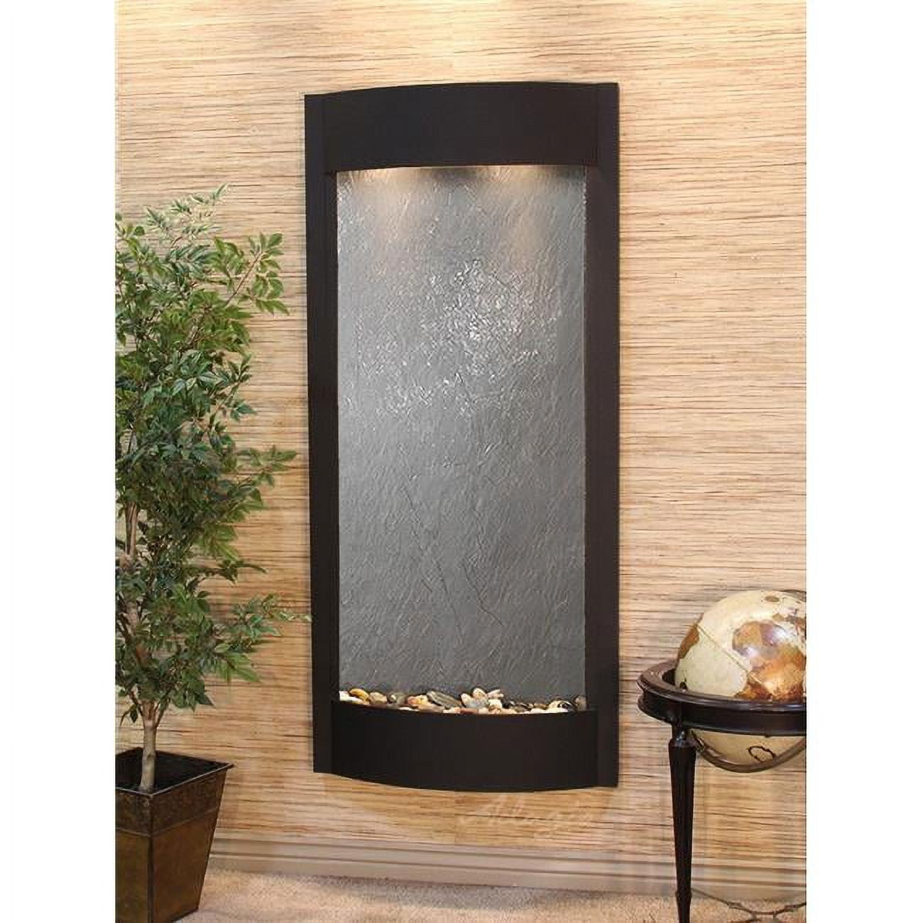 Pacifica Waters Textured Black Black Featherstone Wall Fountain