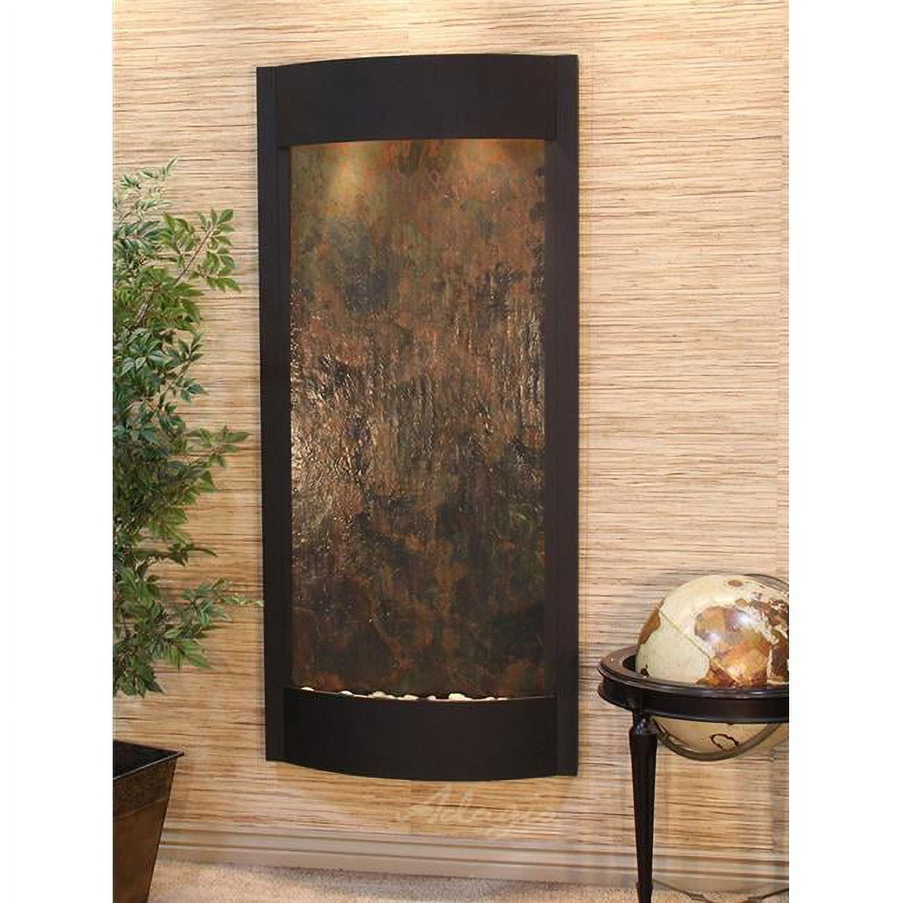 Pacifica Waters Textured Black Multi Color Featherstone Wall Fountain