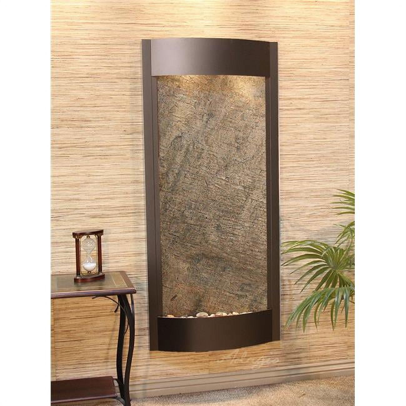 Pacifica Waters Antique Bronze Green Featherstone Wall Fountain