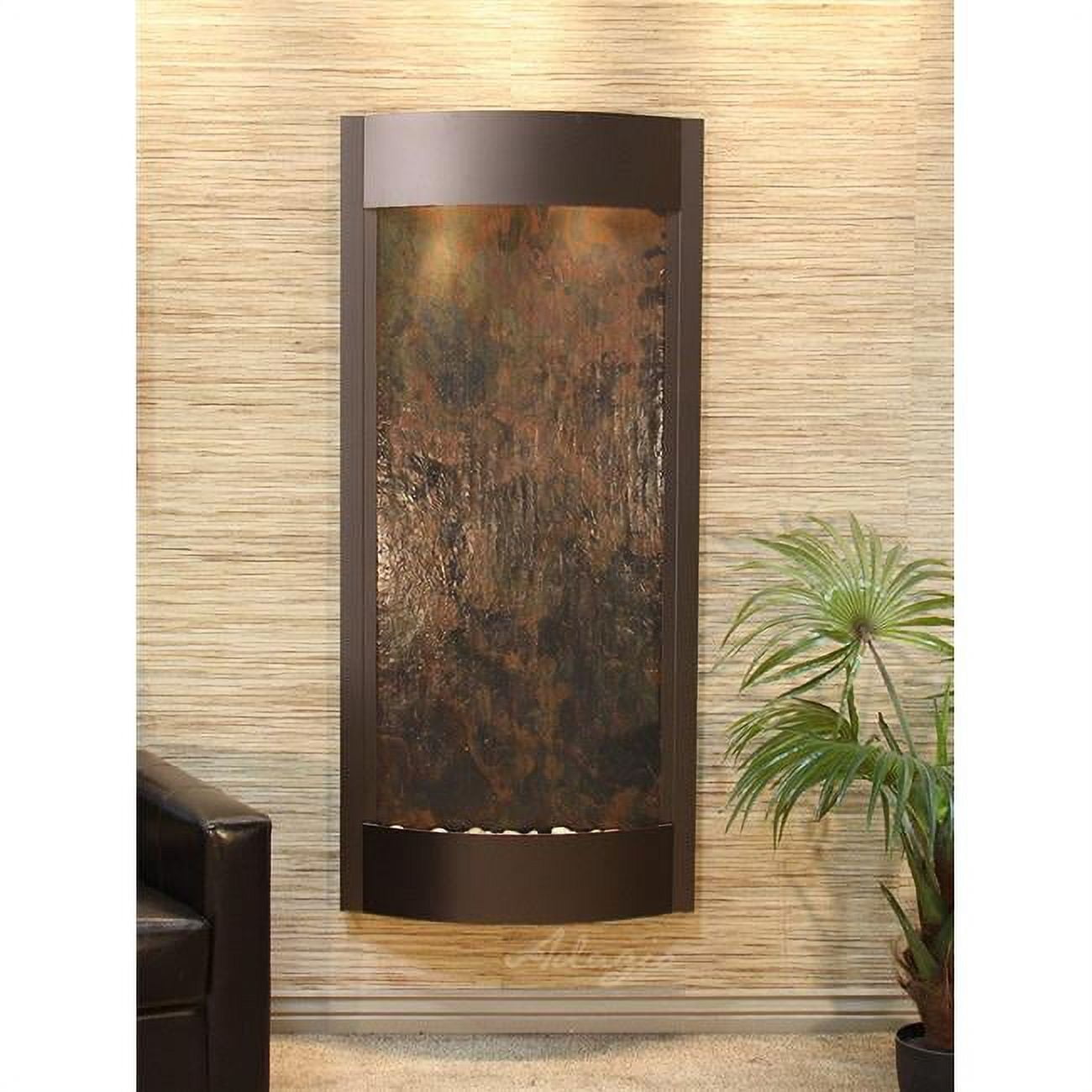 Pacifica Waters Antique Bronze Multi Color Featherstone Wall Fountain