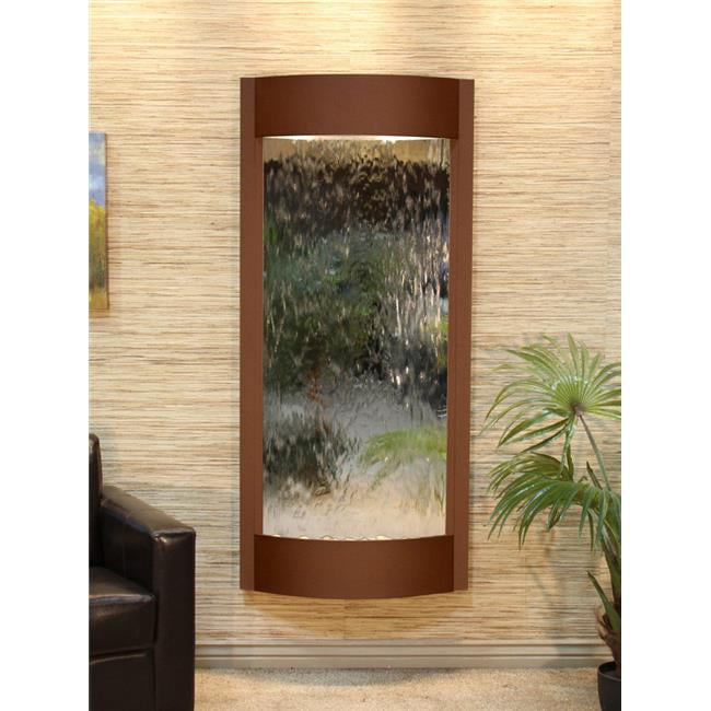 Pacifica Waters Woodland Brown Silver Mirror Wall Fountain