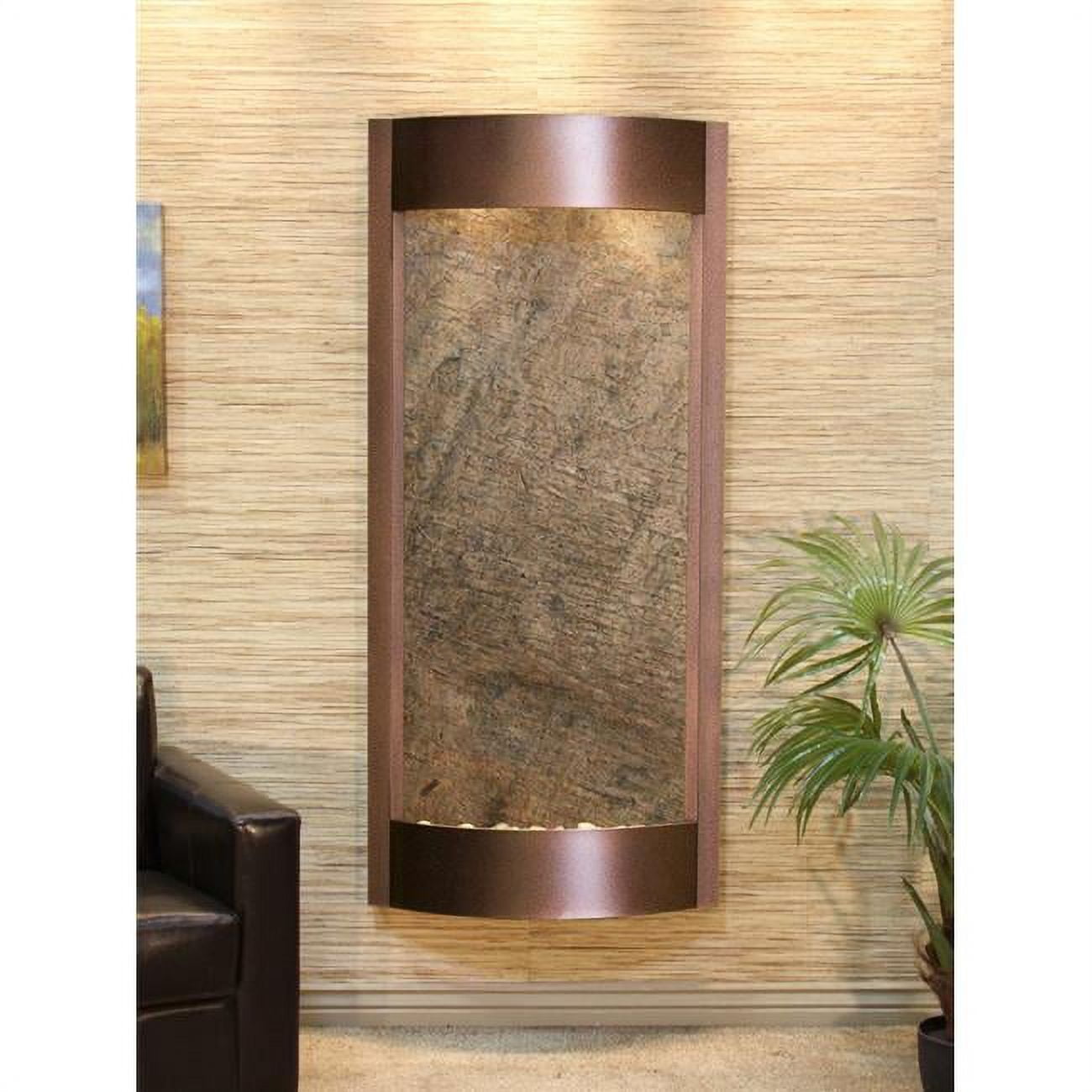 Pacifica Waters Copper Vein Green Featherstone Wall Fountain