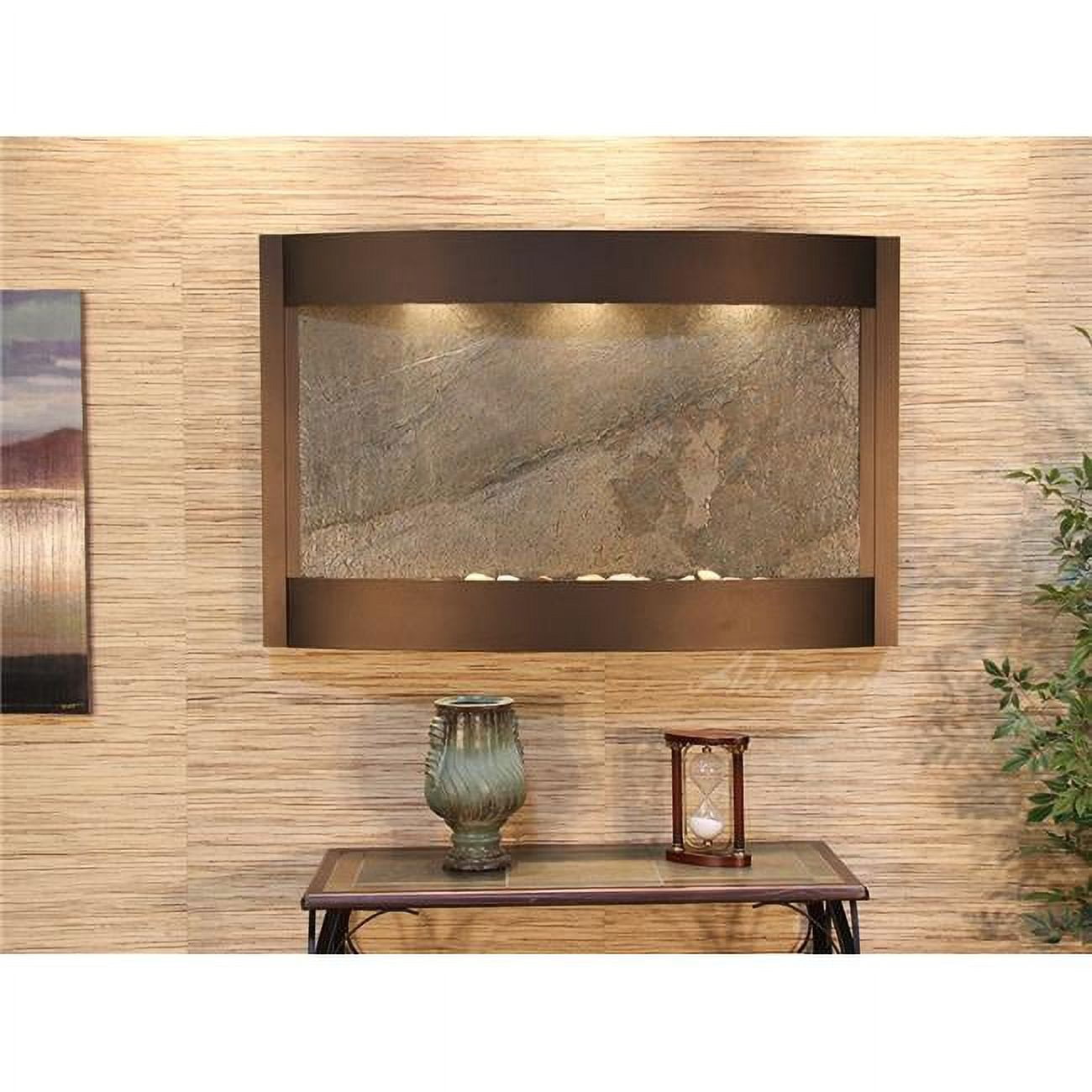 Calming Waters Antique Bronze Green Featherstone Wall Fountain