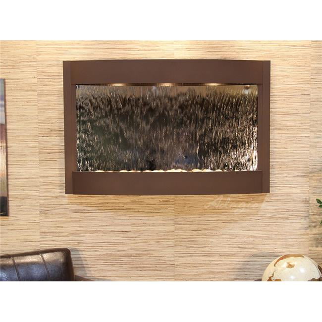 Calming Waters Woodland Brown Silver Mirror Wall Fountain