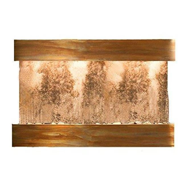 Sunrise Springs Square Rustic Copper Magnifico Travertine Wall Fountain