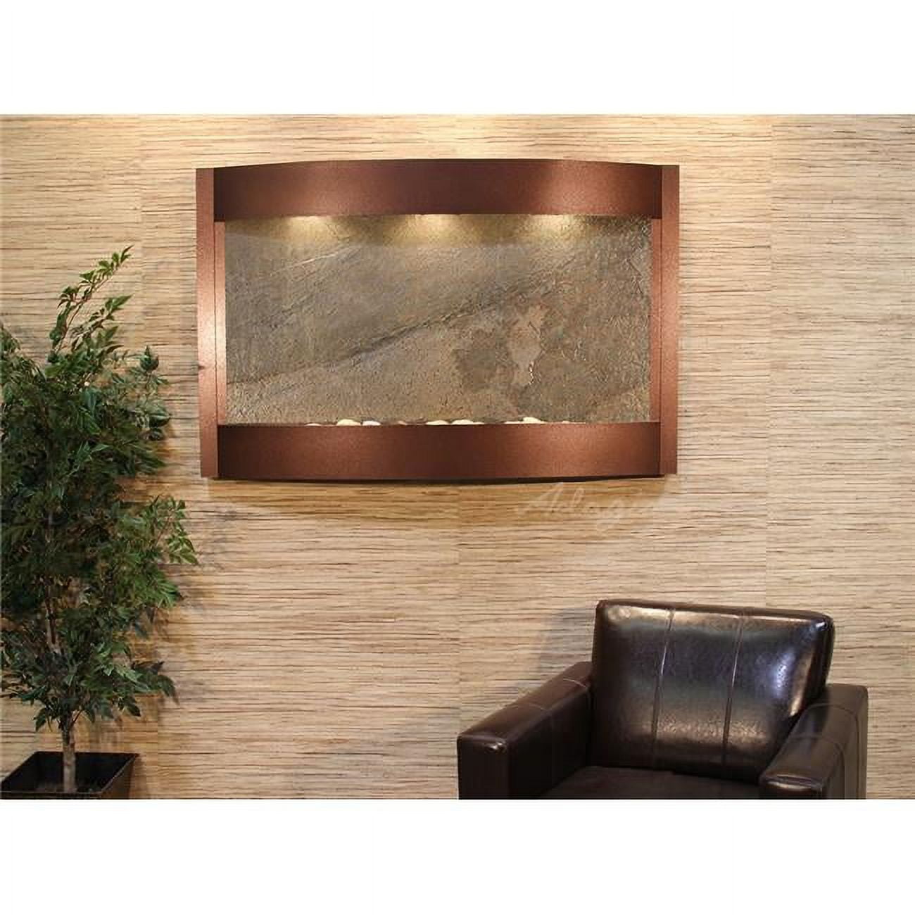 Calming Waters Copper Vein Green Featherstone Wall Fountain