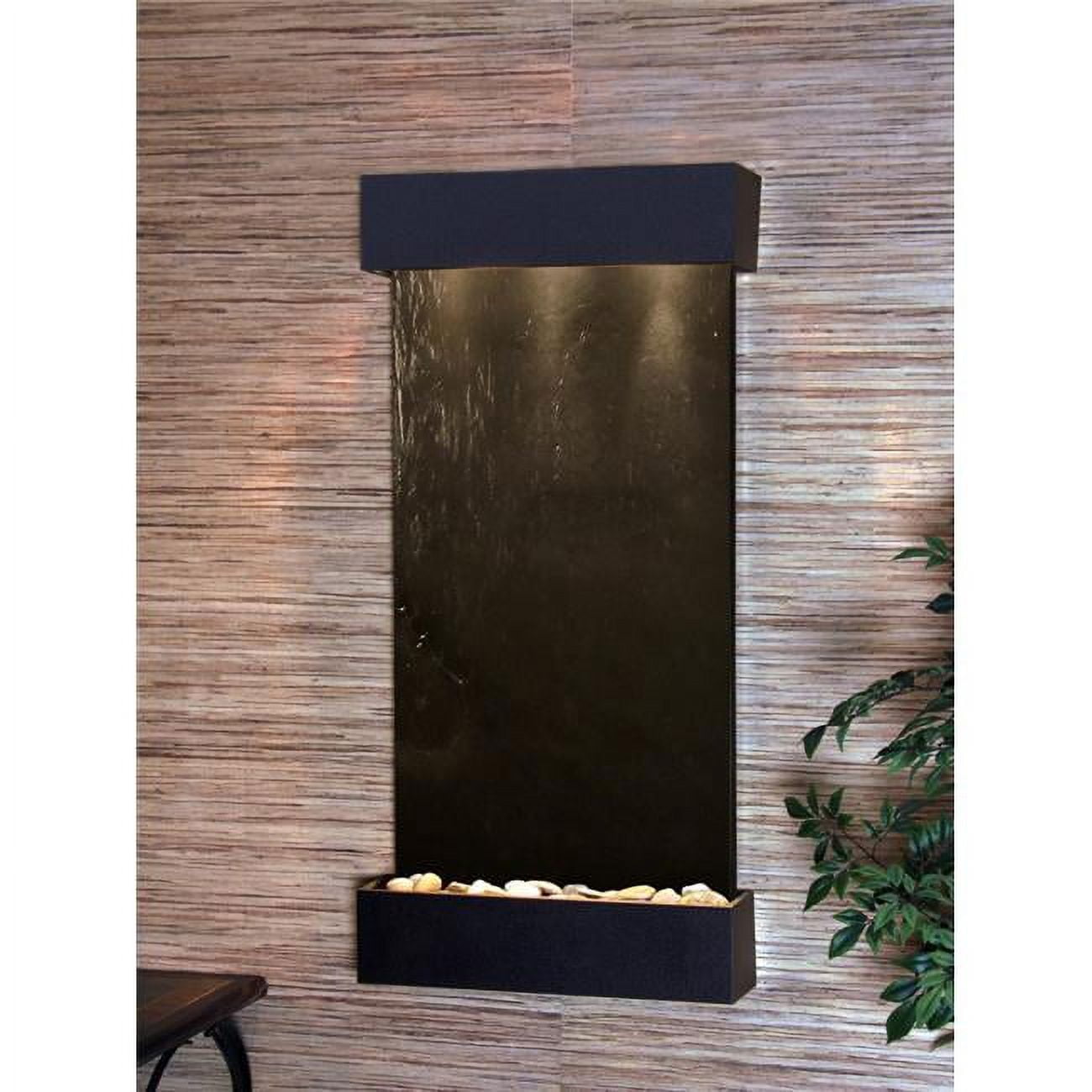 Whispering Creek Textured Black Black Featherstone Wall Fountain