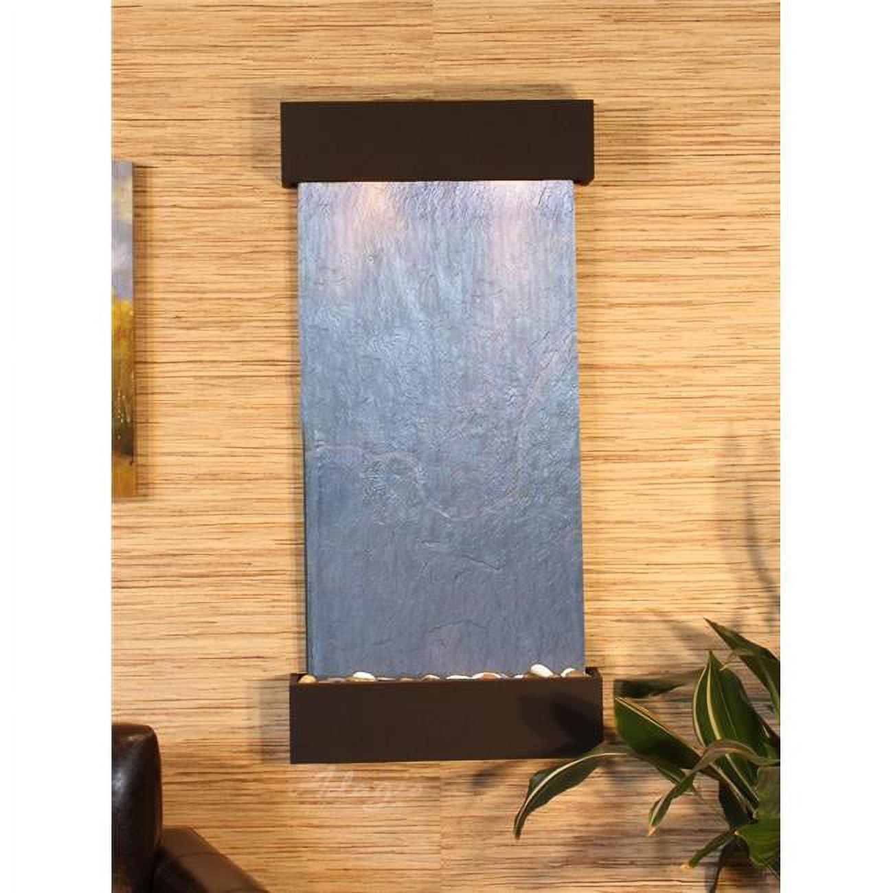 Whispering Creek Antique Bronze Black Featherstone Wall Fountain