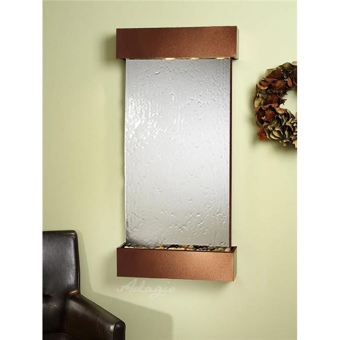 Whispering Creek Woodland Brown Silver Mirror Wall Fountain