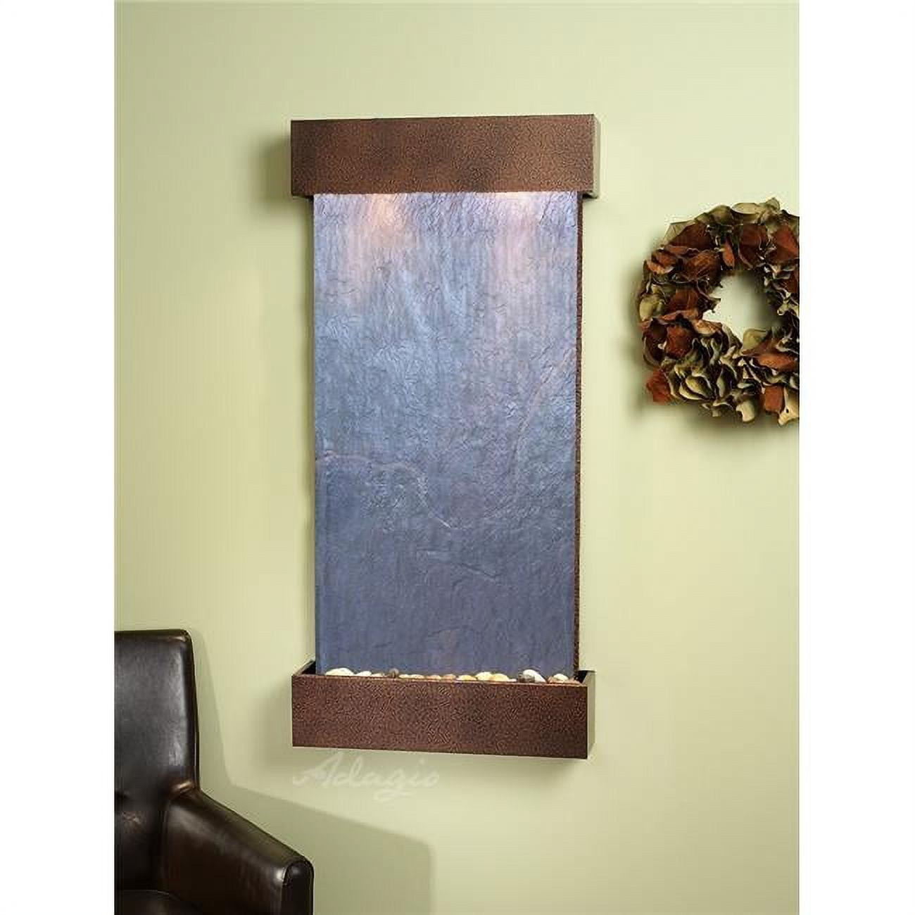 Whispering Creek Copper Vein Black Featherstone Wall Fountain