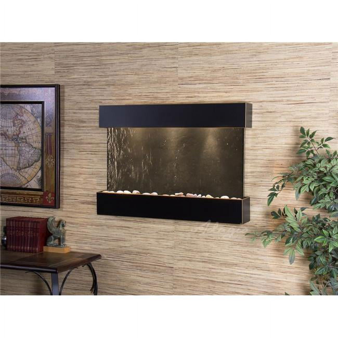 Reflection Creek Blackened Copper Black Featherstone Wall Fountain