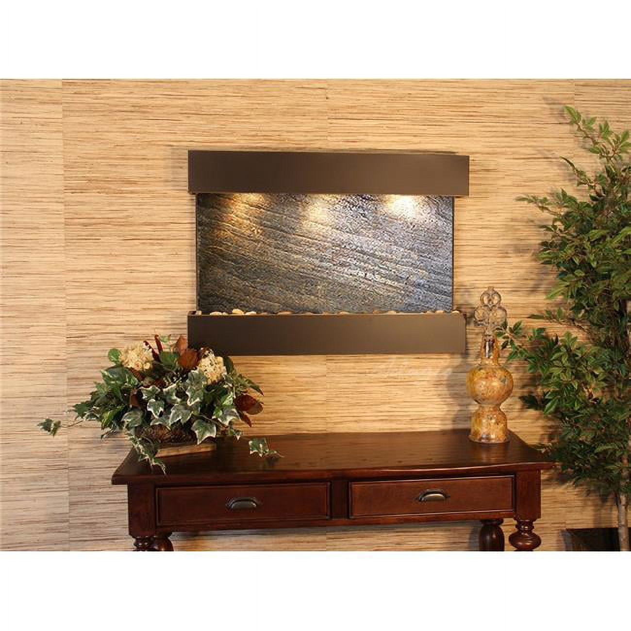 Reflection Creek Blackened Copper Green Featherstone Wall Fountain