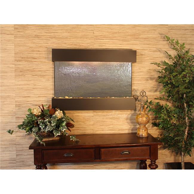 Reflection Creek Blackened Copper Multicolor Featherstone Wall Fountain