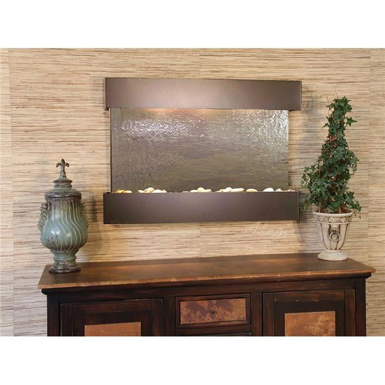 Reflection Creek Antique Bronze Multicolor Featherstone Wall Fountain