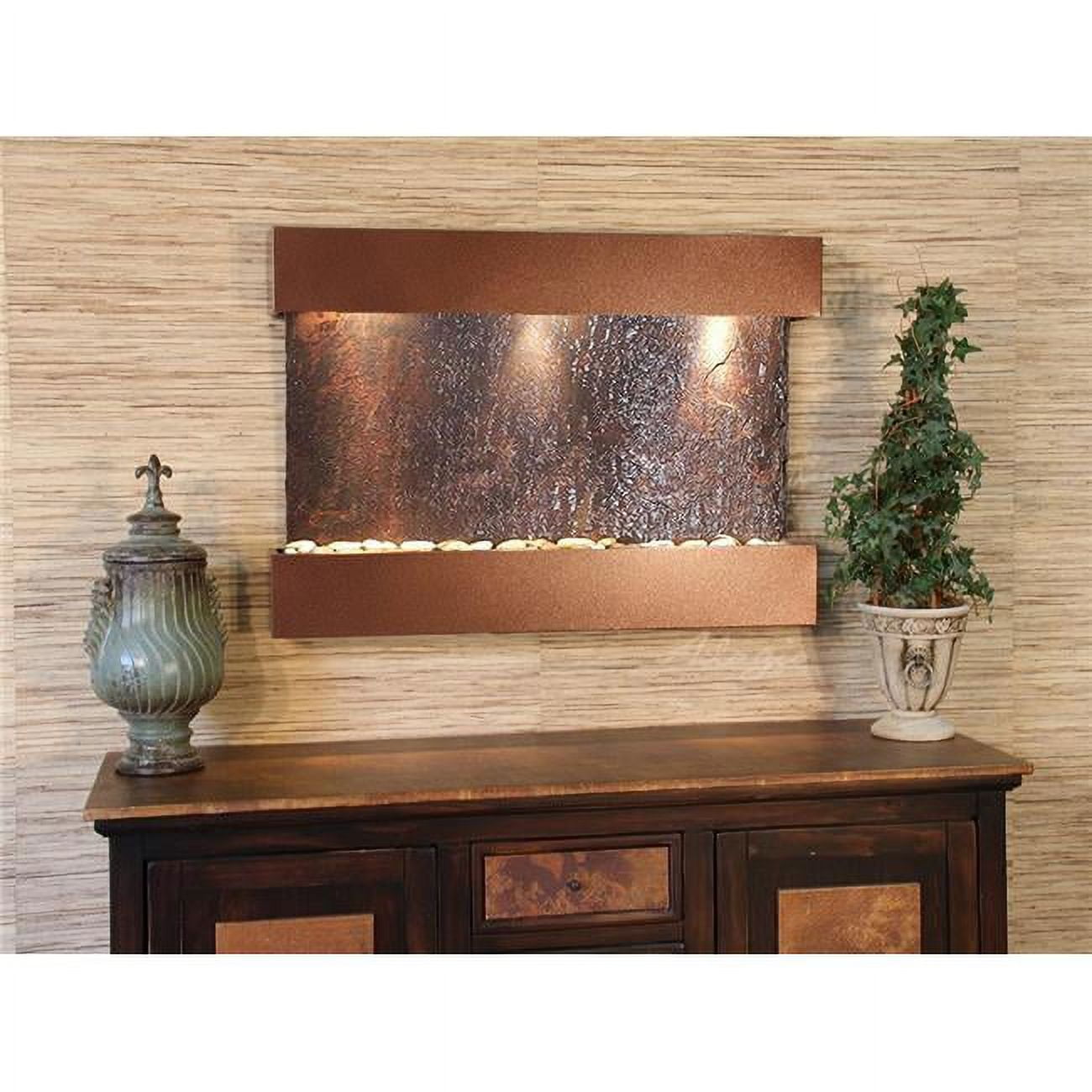 Reflection Creek Woodland Brown Multicolor Natural Slate Wall Fountain
