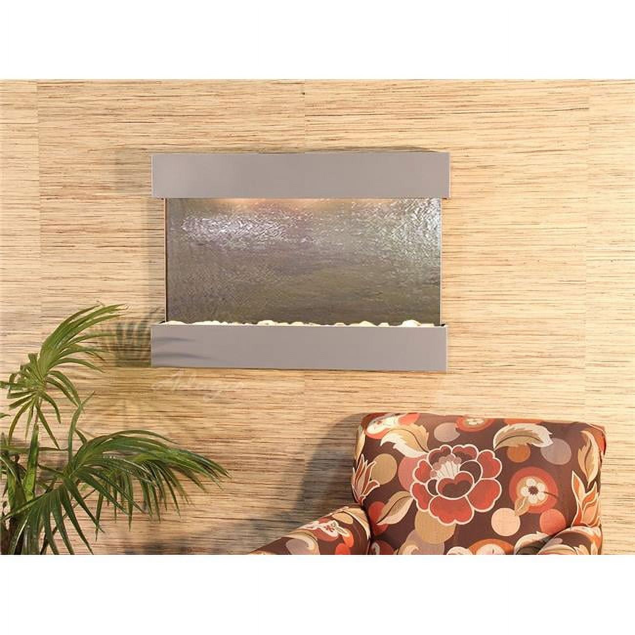 Reflection Creek Silver Metallic Multicolor Featherstone Wall Fountain