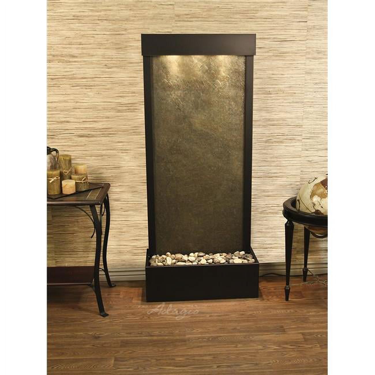 Harmony River Flush Mount Antique Bronze Green Featherstone Wall Fountain
