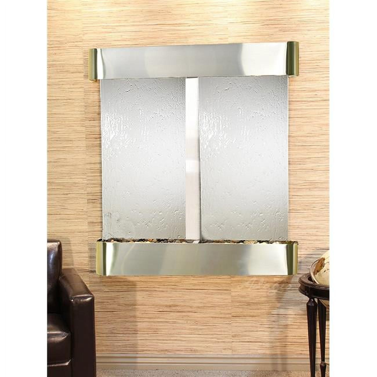 Picture of Adagio AFR2040 Aspen Falls Round Wall Fountain - Stainless Steel-Silver Mirror