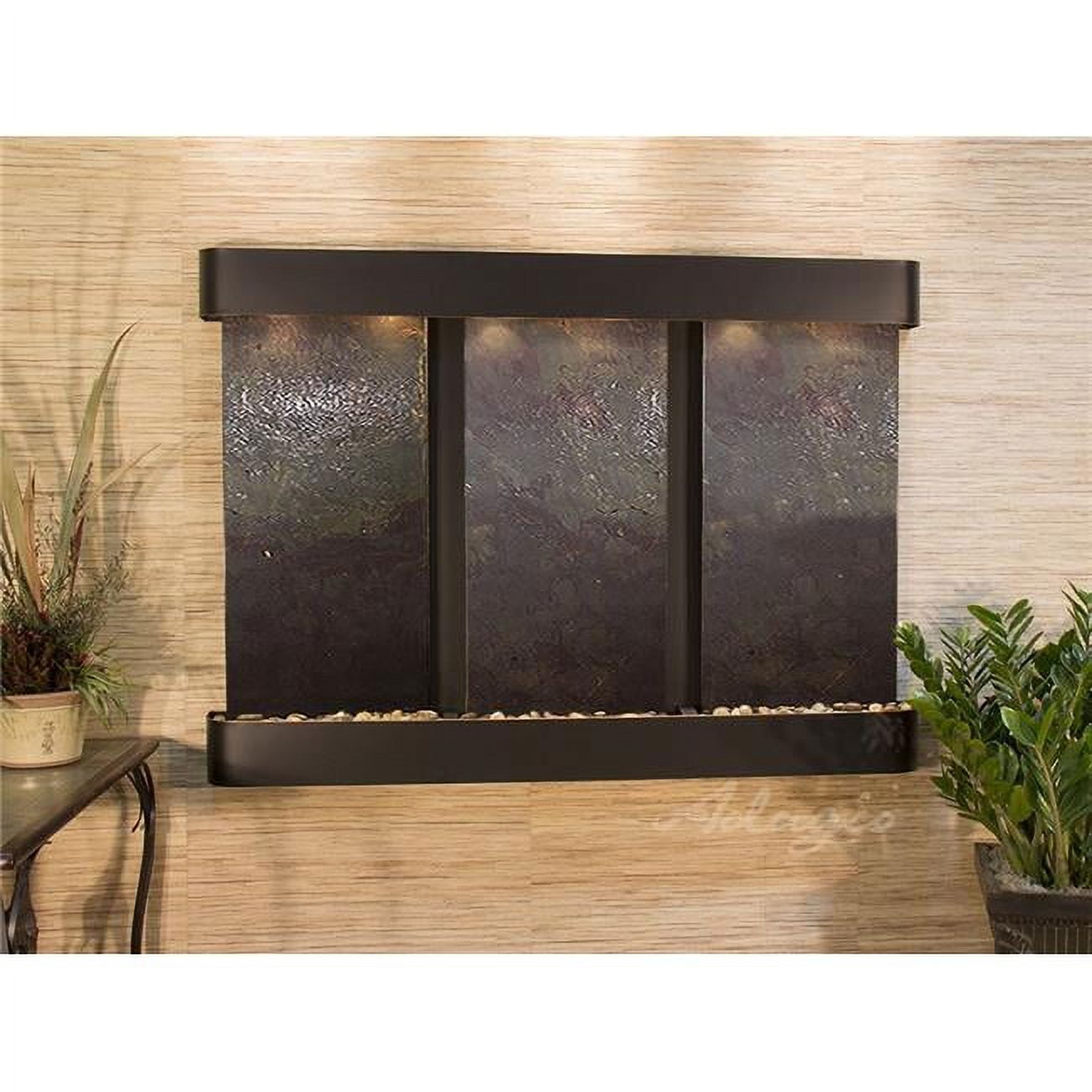 Olympus Falls Round Wall Fountain - Blackened Copper-Multi-Color Featherstone