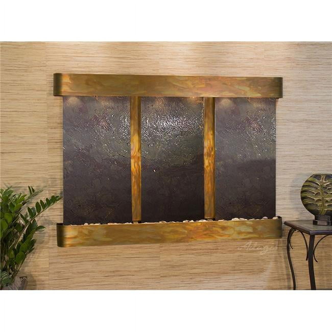 Olympus Falls Round Wall Fountain - Rustic Copper-Multi-Color Featherstone