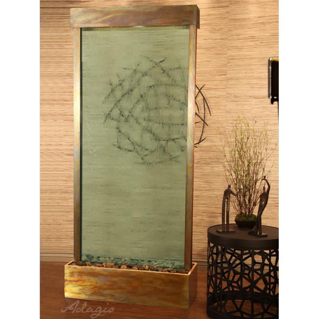 Tranquil River Center Mount Free Standing Fountain - Green
