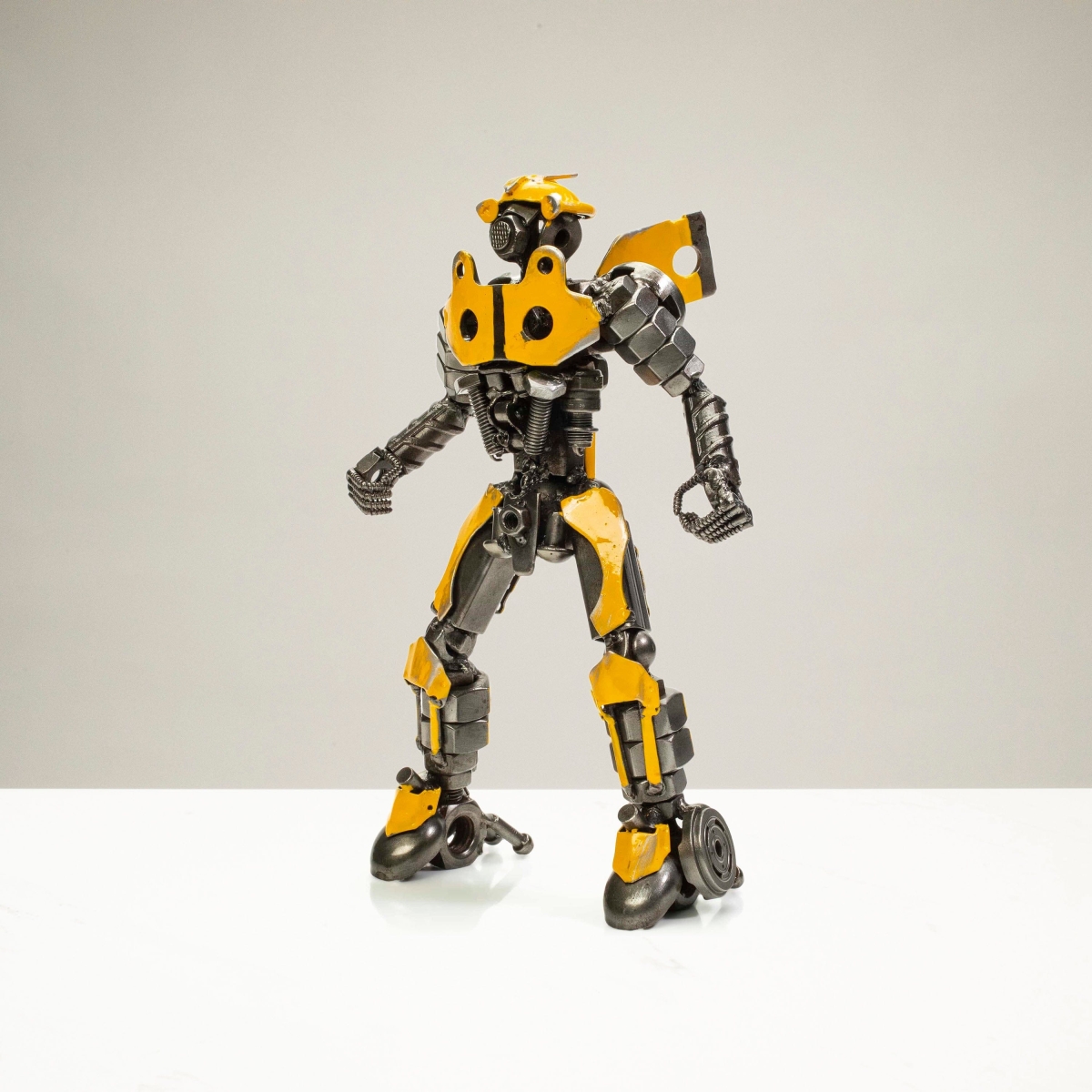 11 in. Bumblebee Inspired Recycled Metal Sculpture