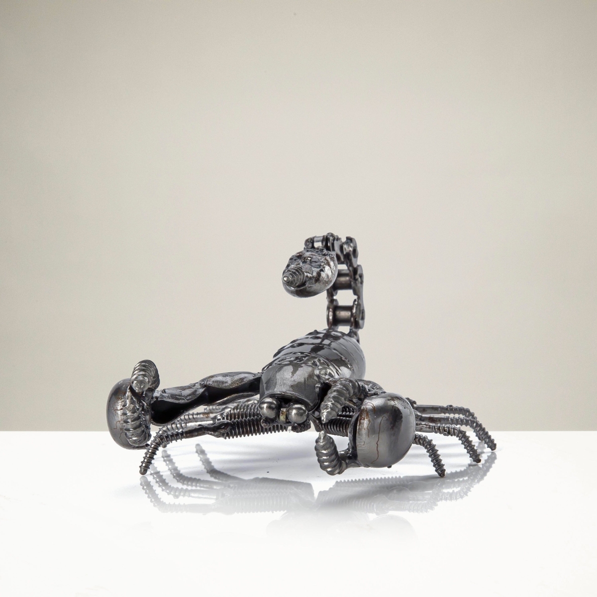 3 in. Scorpion Inspired Recycled Metal Sculpture