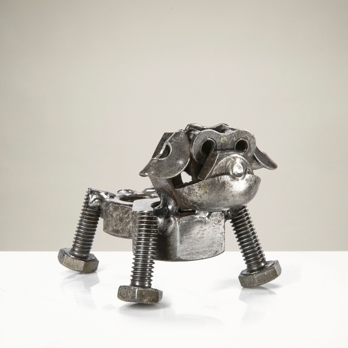 2.5 in. Dog Recycled Metal Sculpture