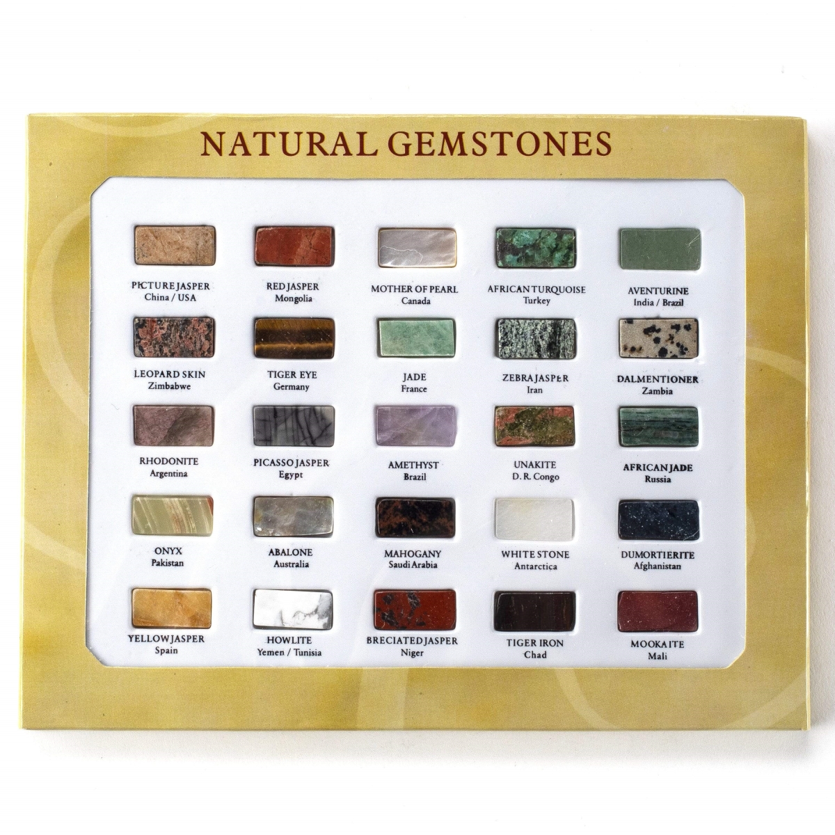 GSC 21 in. Gemstones Chart with Country References Box