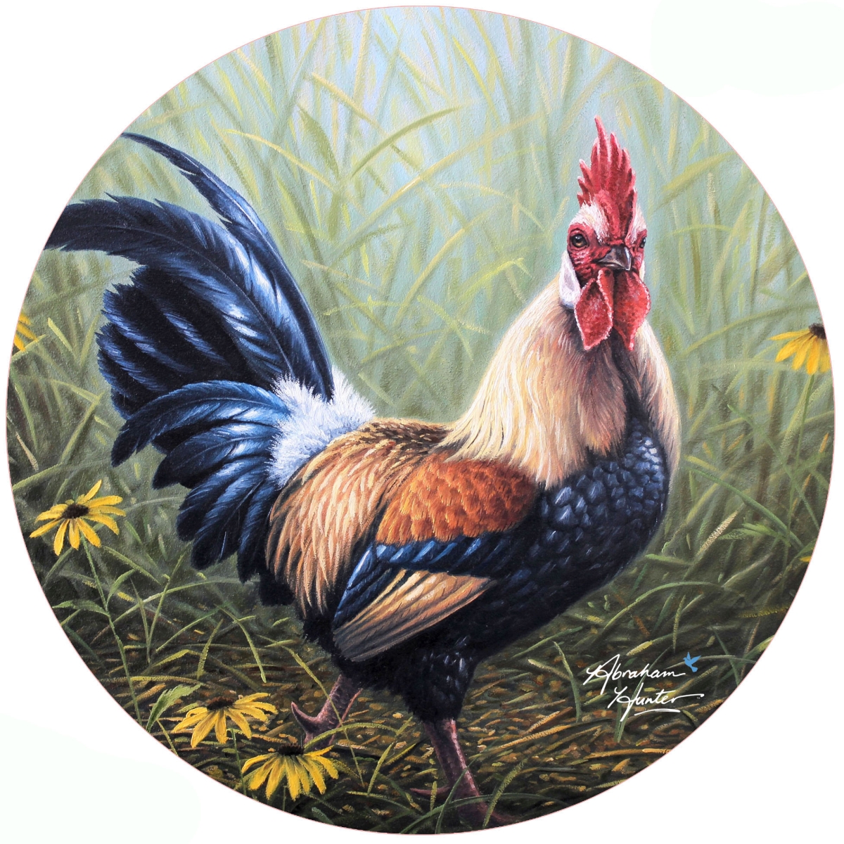 Picture of Andreas  JO-AB9202 Black & Gold Rooster Jar Opener (AB)