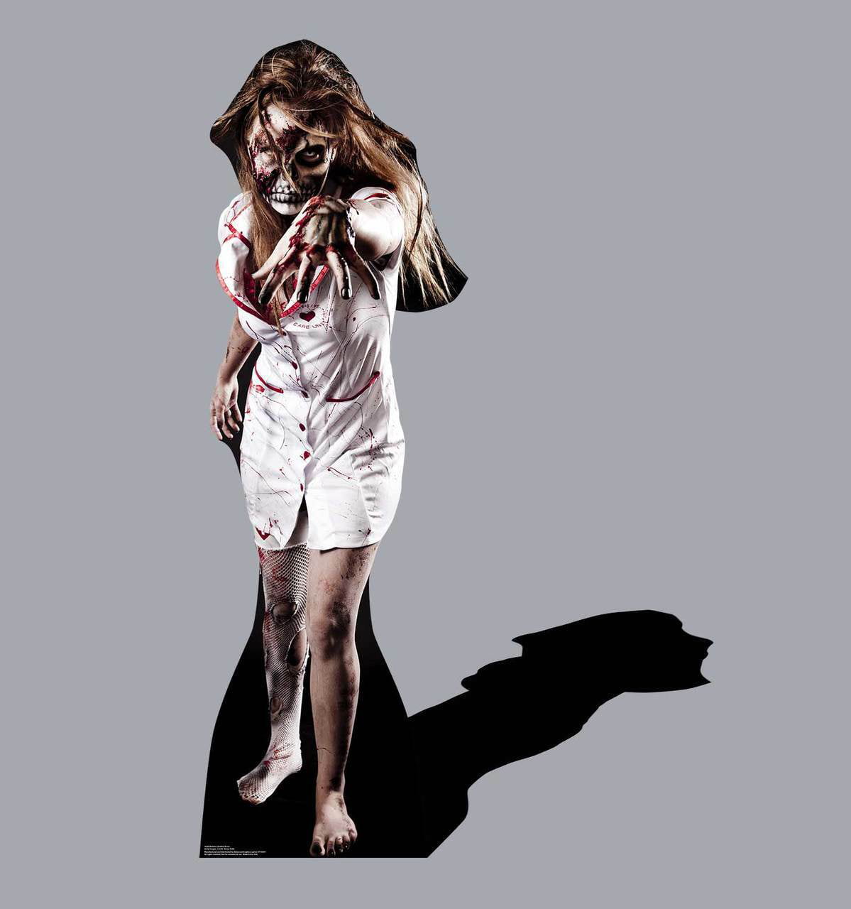 Skeleton Zombie Nurse Cardboard Standup 69 x 23 in.