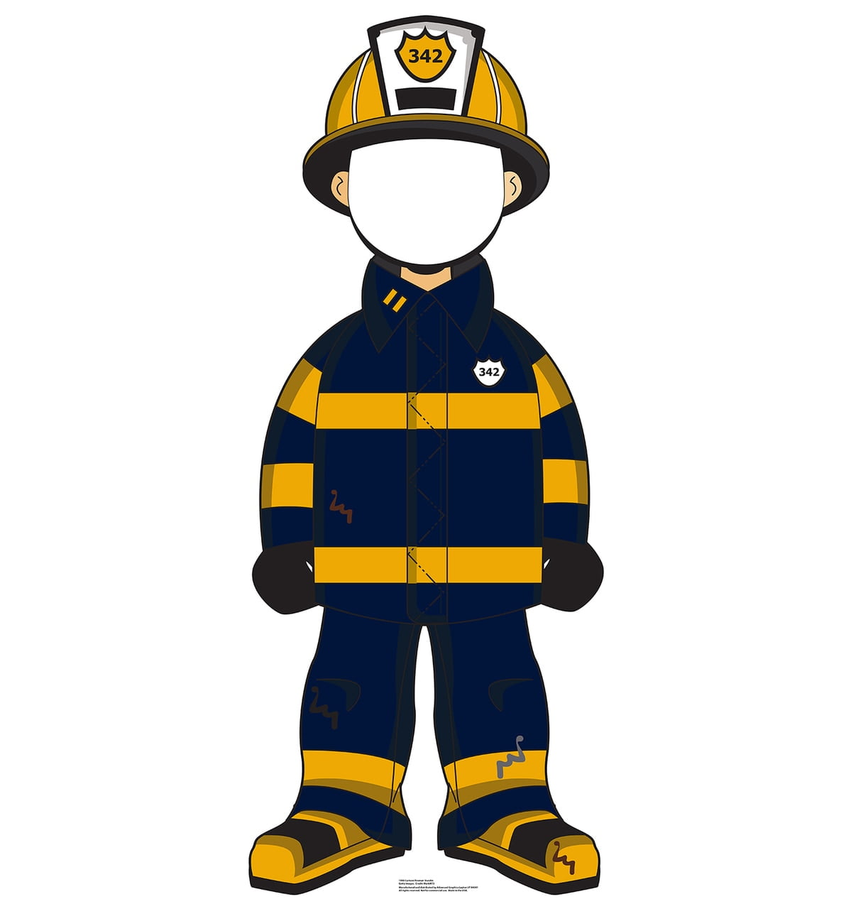 Cartoon Fireman Standin Cardboard Standup