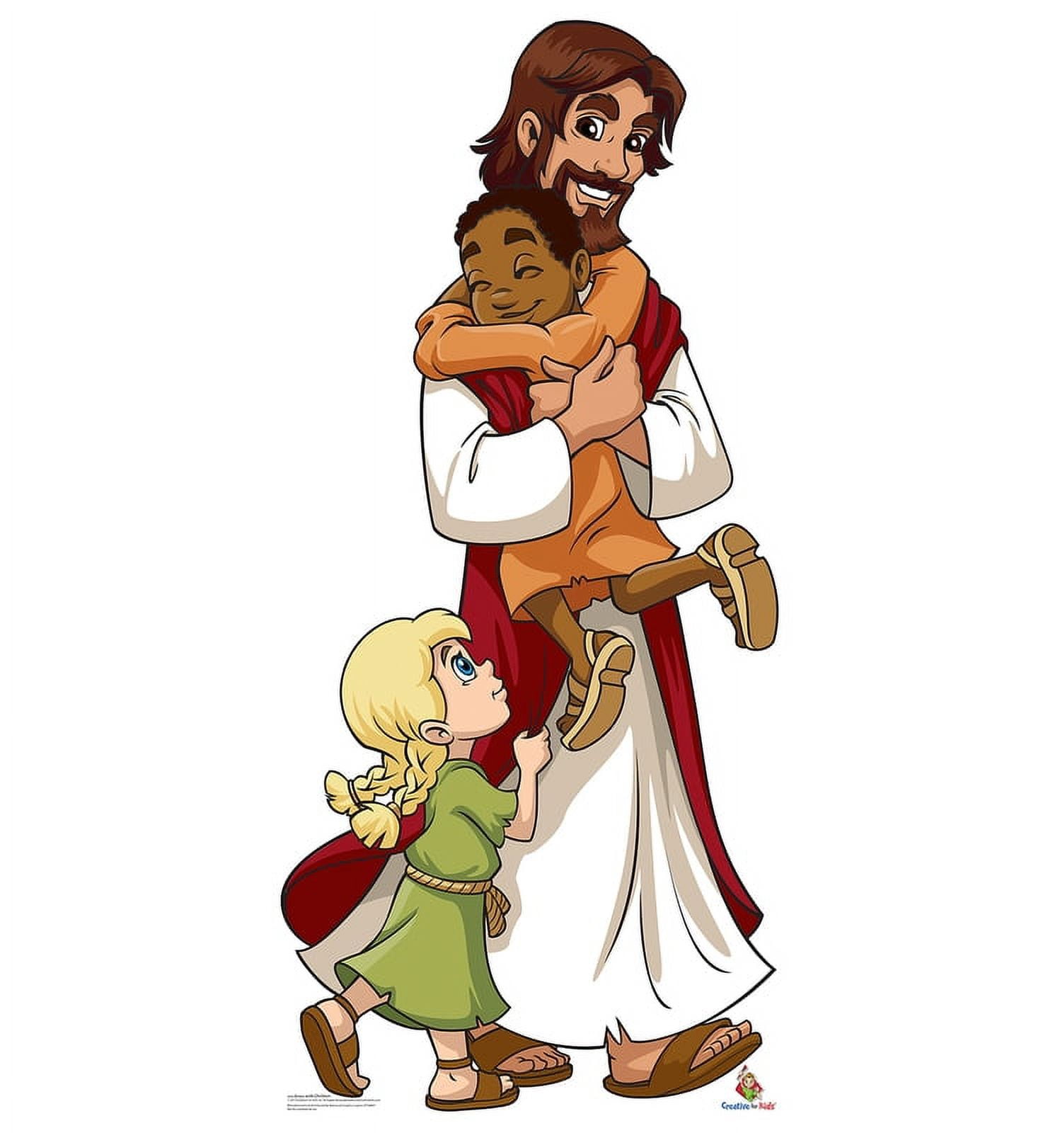 Picture of Advanced Graphics 2020 71 x 32 in. Jesus with Children - Creative for Kids Cardboard Standup