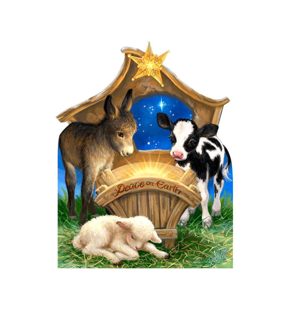 Picture of Advanced Graphics 2111 48 x 37 in. Born in a Manger - Dona Gelsinger Art Cardboard Standup