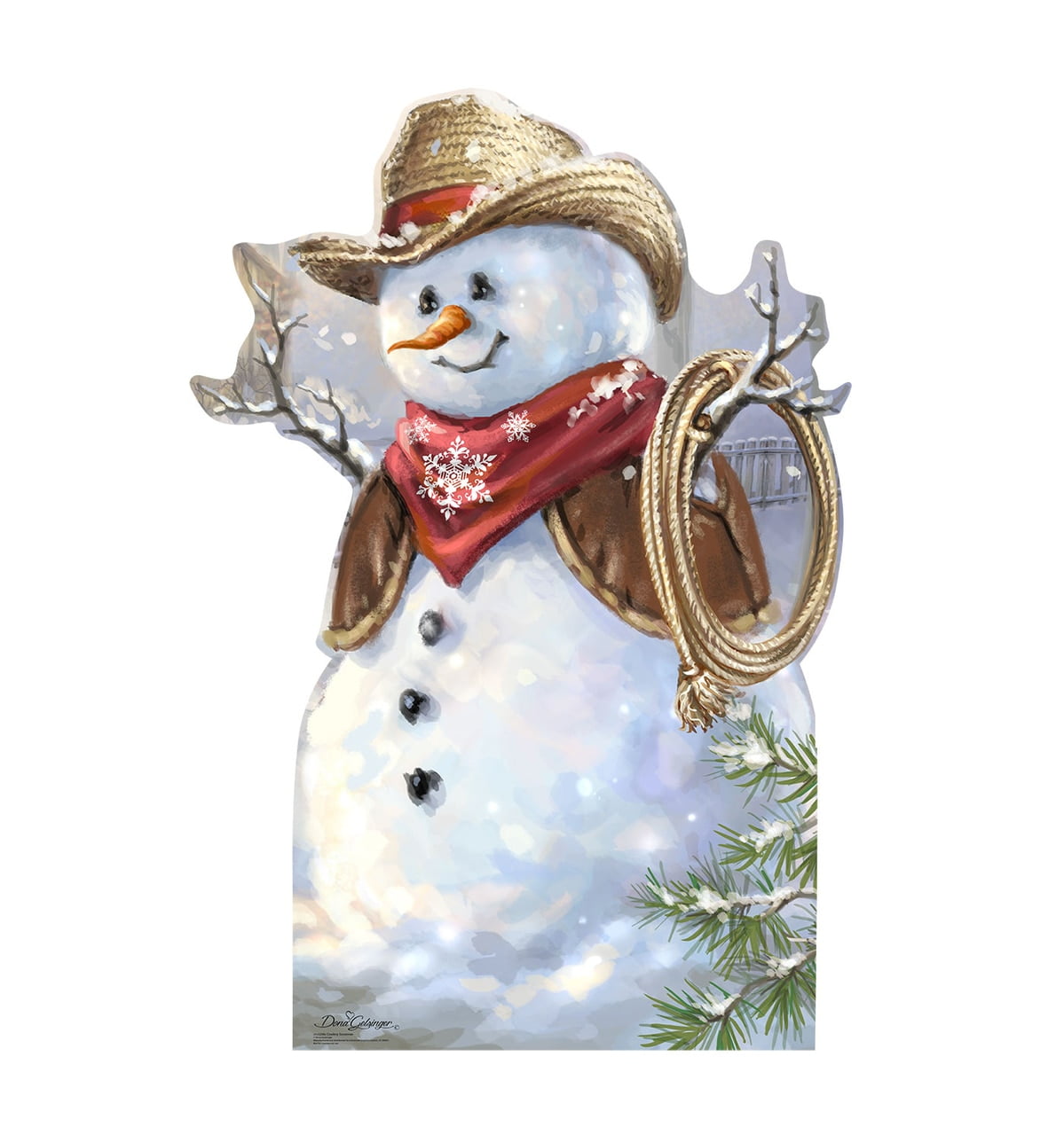 Picture of Advanced Graphics 2112 65 x 44 in. Cowboy Snowman - Dona Gelsinger Art Cardboard Standup