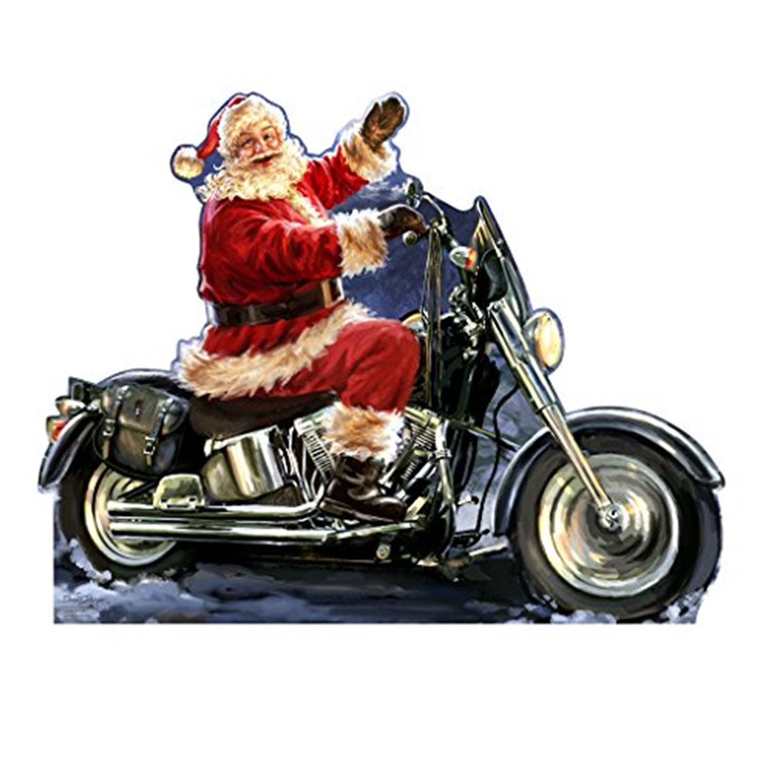 Picture of Advanced Graphics 2114 45 x 59 in. Santa Motorcycle - Dona Gelsinger Art Cardboard Standup