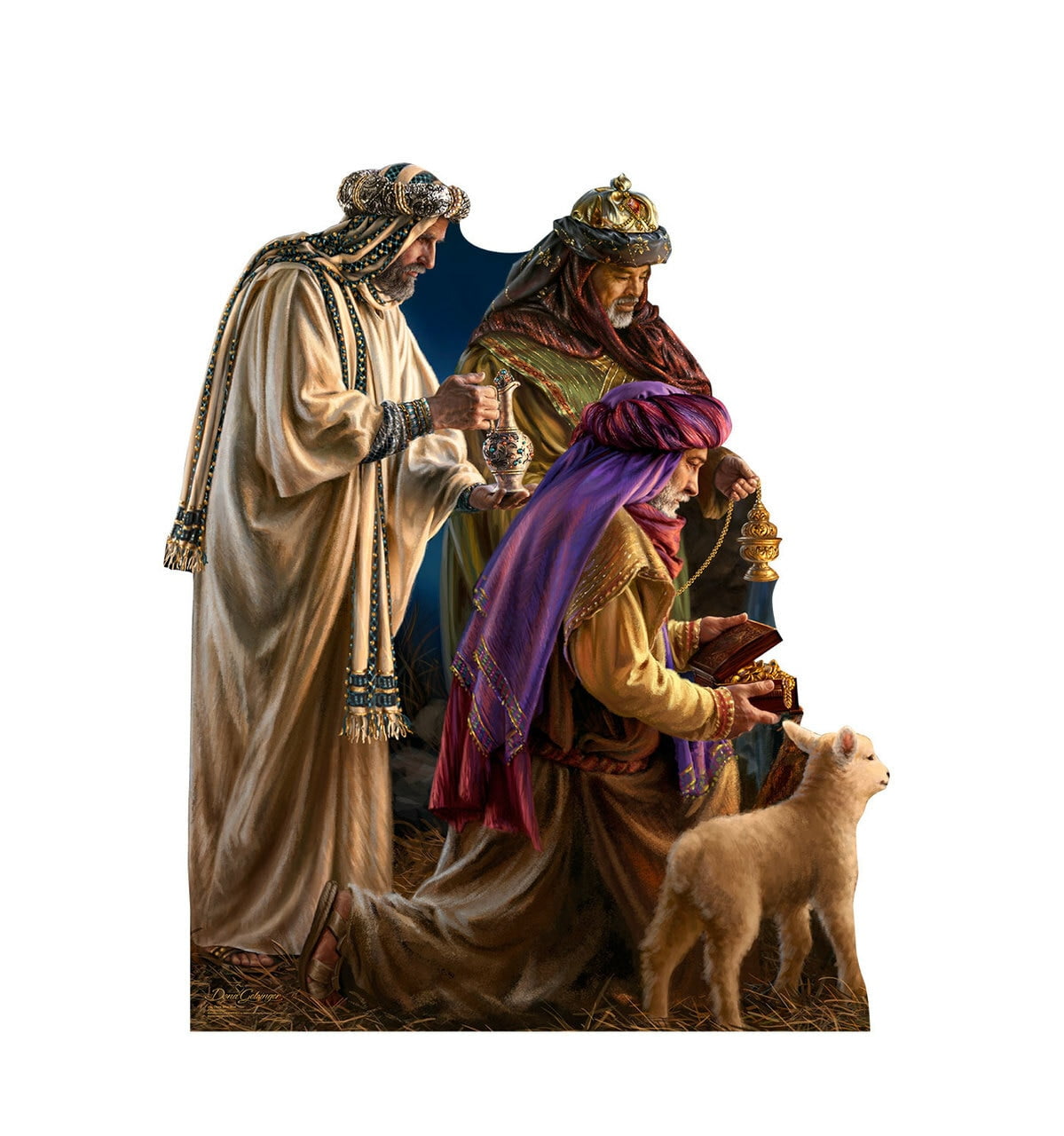 Picture of Advanced Graphics 2182 55 x 46 in. Three Wise Men - Dona Gelsinger Art Cardboard Standup