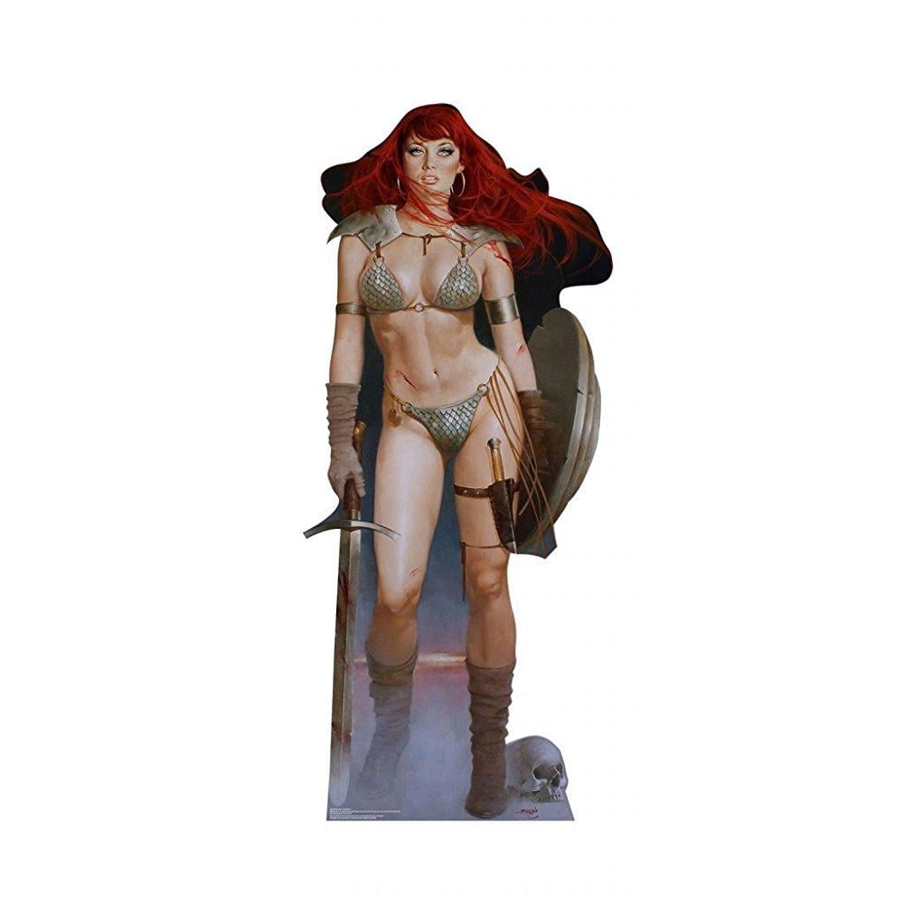 70 x 30 in. Red Sonja - Red Dawn Cardboard Standup