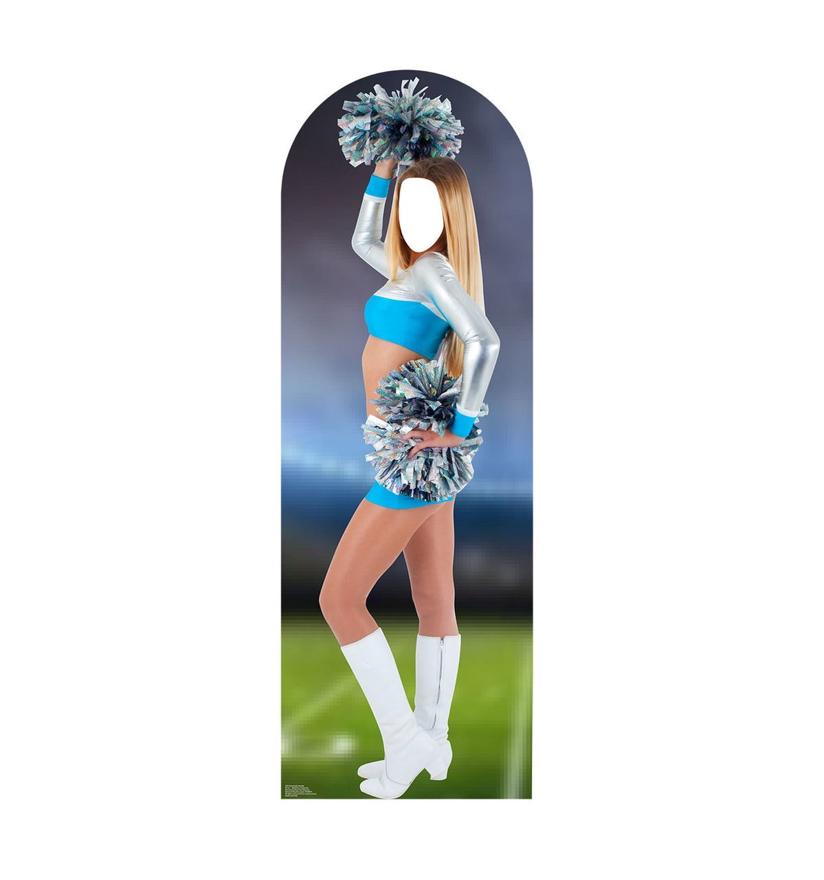 Cheerleader Standin Cardboard Standup - Blue - 73 x 25 in.