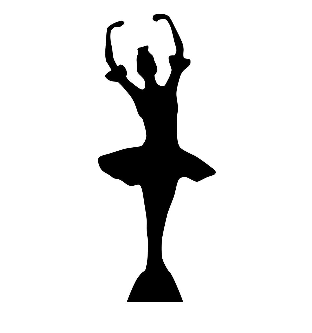 73 x 30 in. Ballerina Silhouette Cardboard Standup