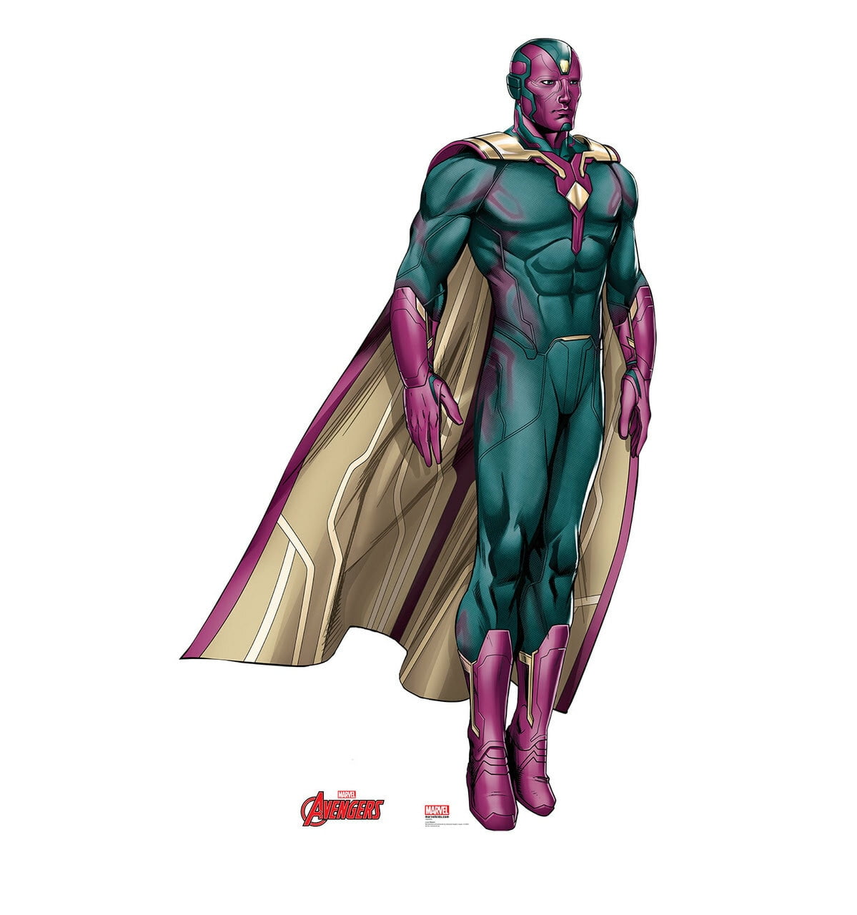 74 x 44 in. Vision - Avengers Animated Cardboard Standup