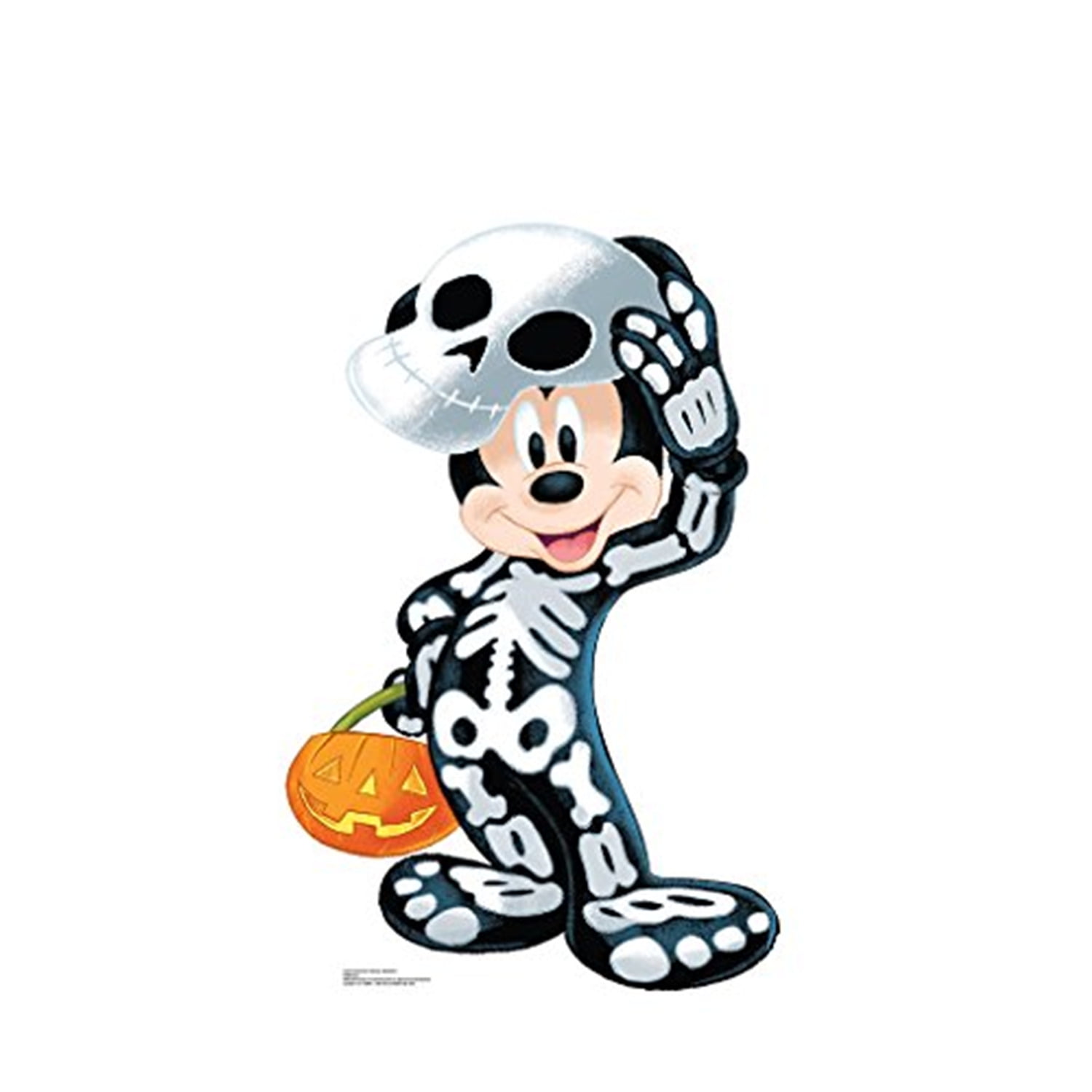 42 x 27 in. Halloween Mickey Skeleton - Disney Cardboard Standup