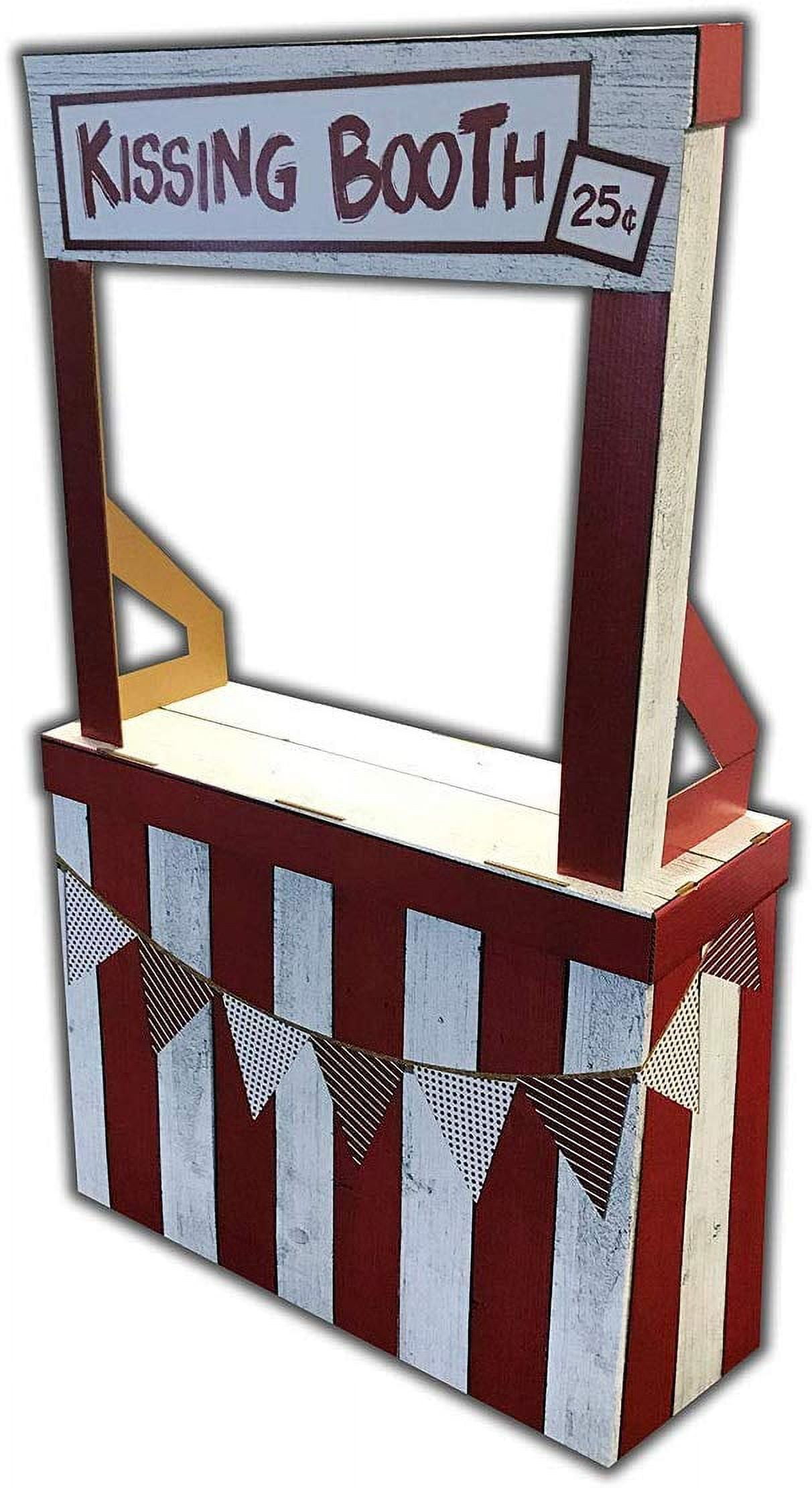 35 x 13 x 58 in. Kissing Booth Cardboard Standup