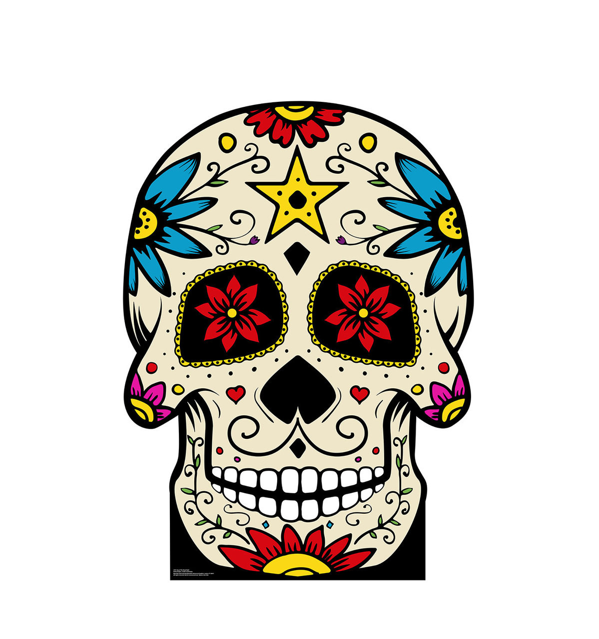 2391 61 x 45 in. Day of The Dead Skull Cardboard Standup