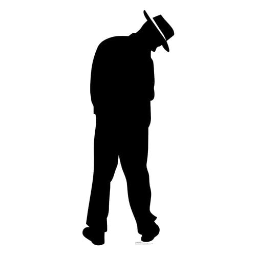69 x 27 in. Gangster Silhouette Cardboard Standup
