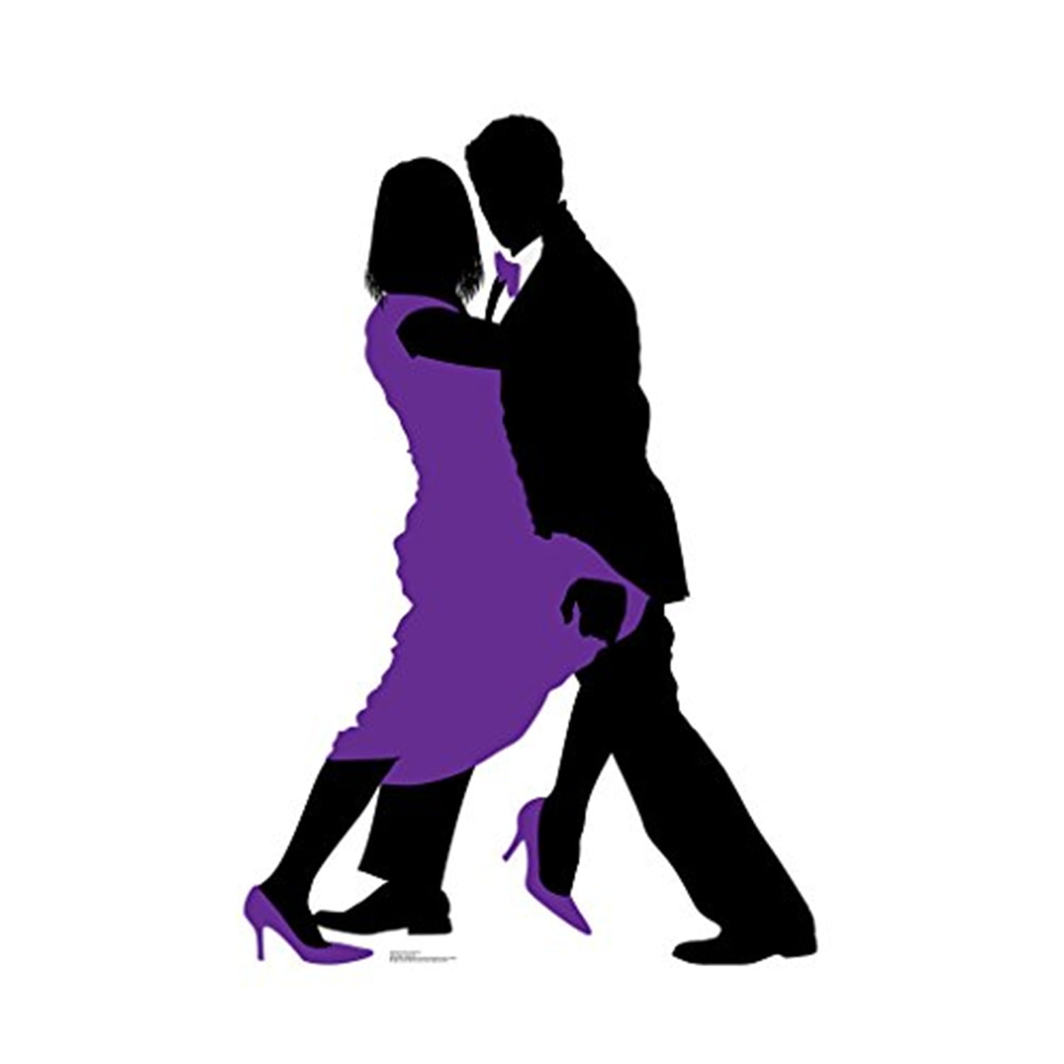 67 x 45 in. Ballroom Dancers Silhouette Cardboard Standup