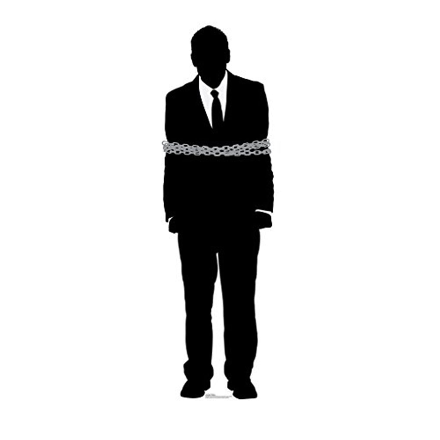 72 x 21 in. Prisoner Silhouette Cardboard Standup